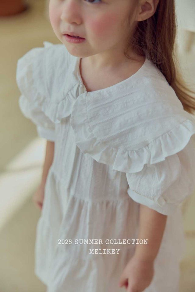 Melikey - Korean Children Fashion - #kidsshorts - Sweet Collar One-piece - 11