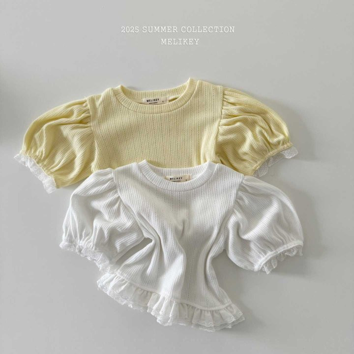 Melikey - Korean Children Fashion - #kidsshorts - Kitsch Puff Tee - 12