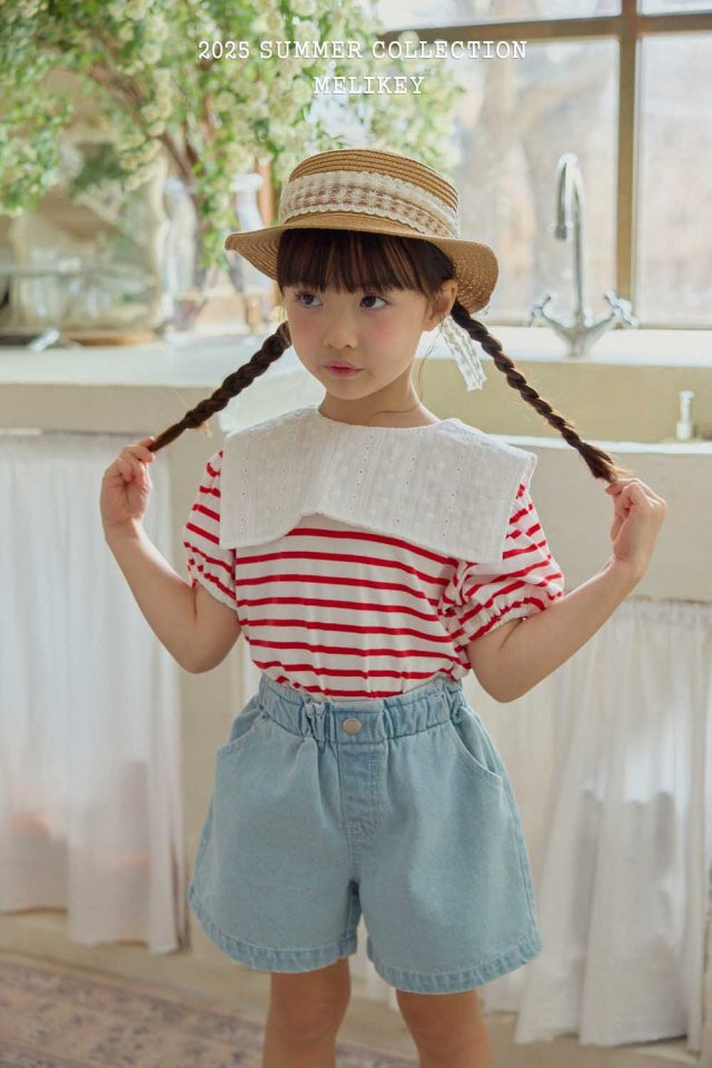 Melikey - Korean Children Fashion - #kidsshorts - Marine Puff Tee - 11