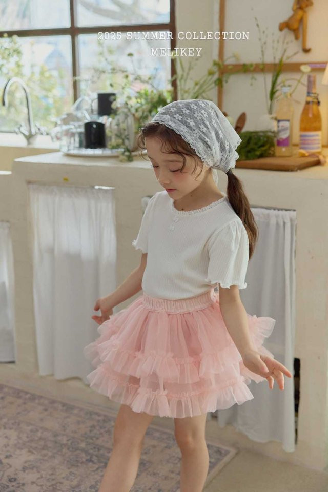 Melikey - Korean Children Fashion - #kidsshorts - Cancan Frill Sha Skirt - 7