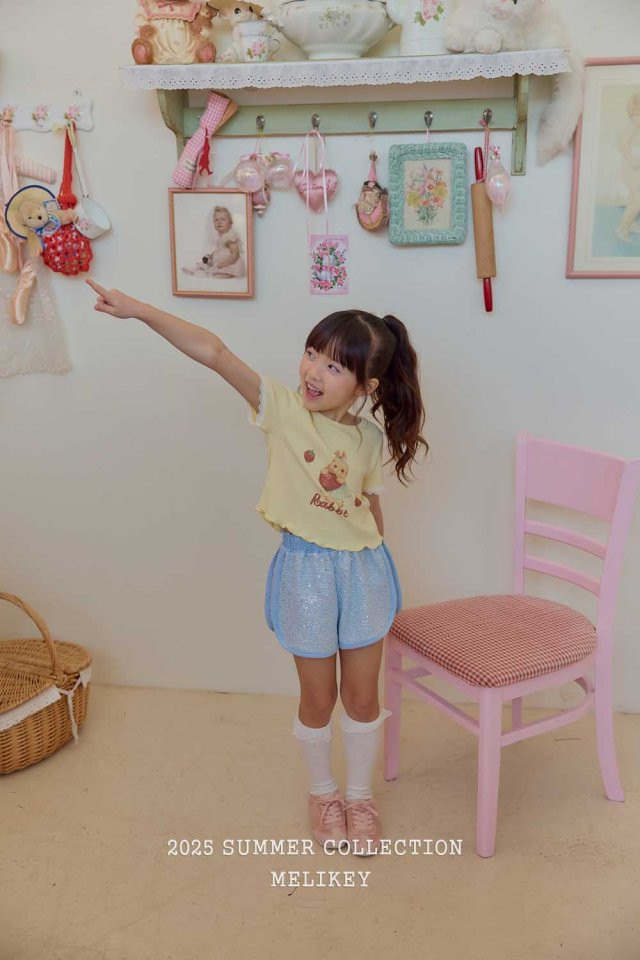 Melikey - Korean Children Fashion - #kidsshorts - Sweet Rabbit Tee - 6