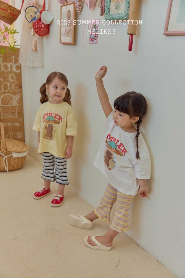 Melikey - Korean Children Fashion - #kidsstore - Color Stripe Bootcut Pants - 5