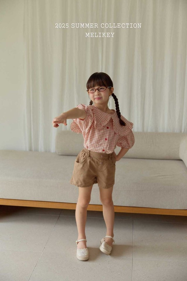 Melikey - Korean Children Fashion - #kidsstore - Linen Short Shorts - 3
