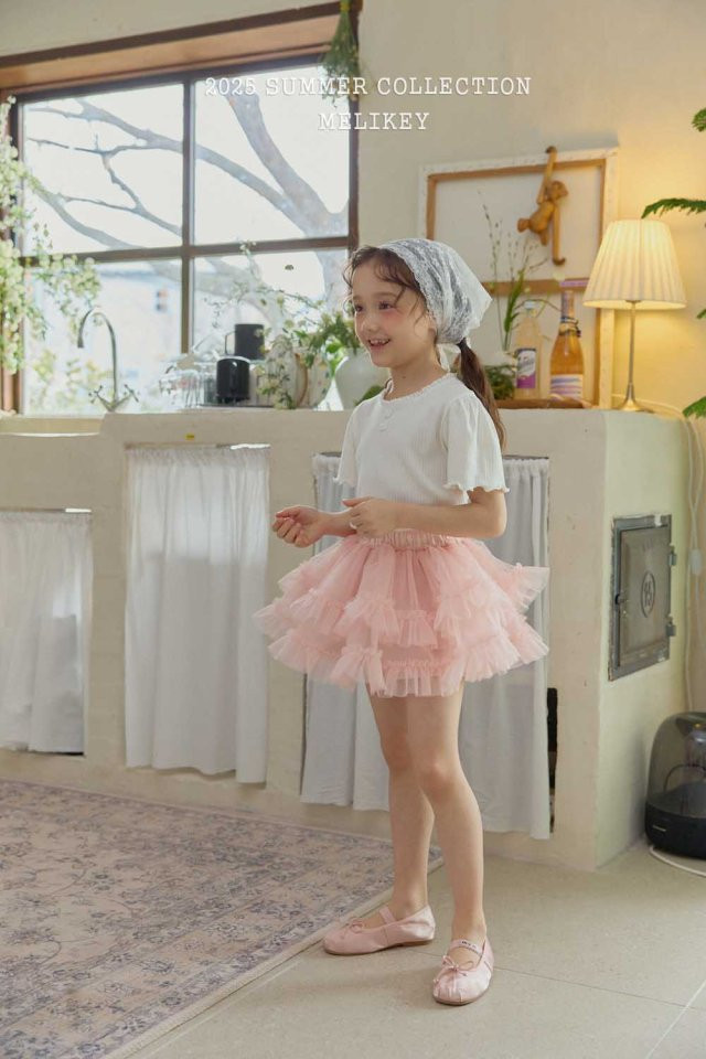 Melikey - Korean Children Fashion - #kidsstore - Cancan Frill Sha Skirt - 8