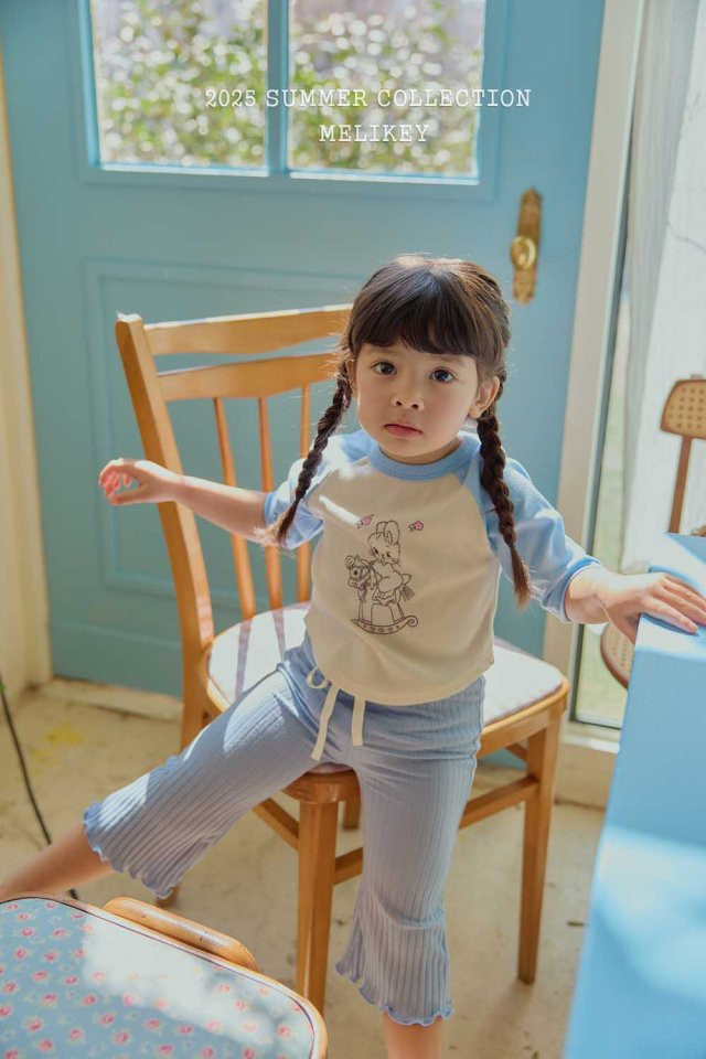 Melikey - Korean Children Fashion - #kidzfashiontrend - Rabbit Raglan Tee - 5