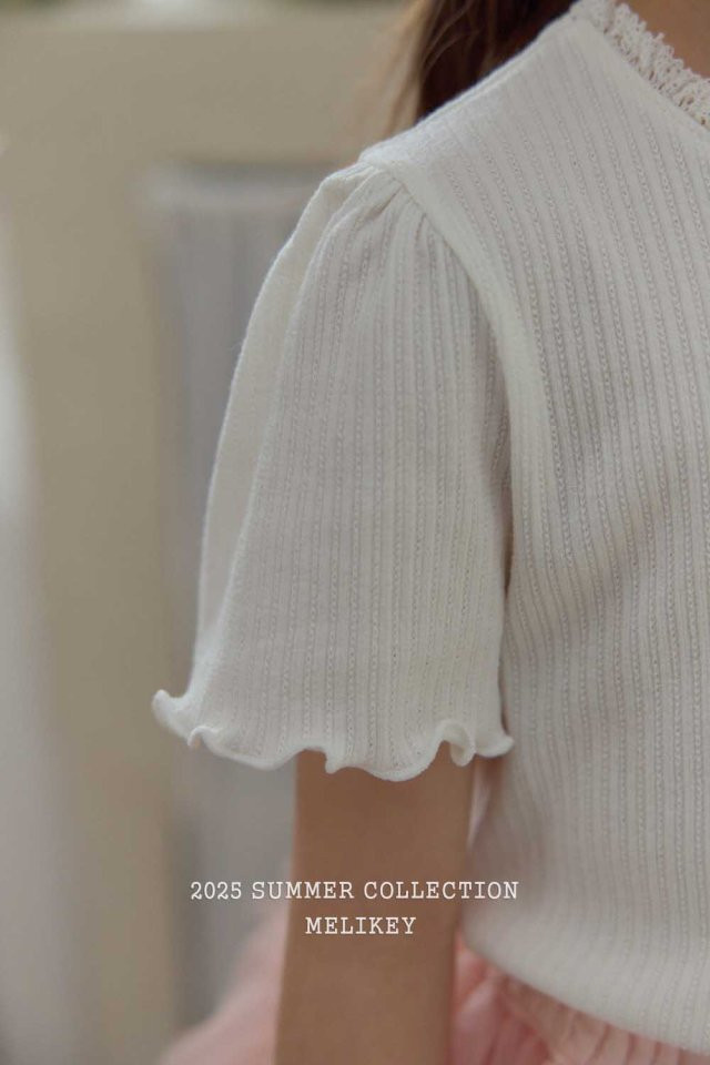 Melikey - Korean Children Fashion - #kidzfashiontrend - Ribbon Button Tee - 10