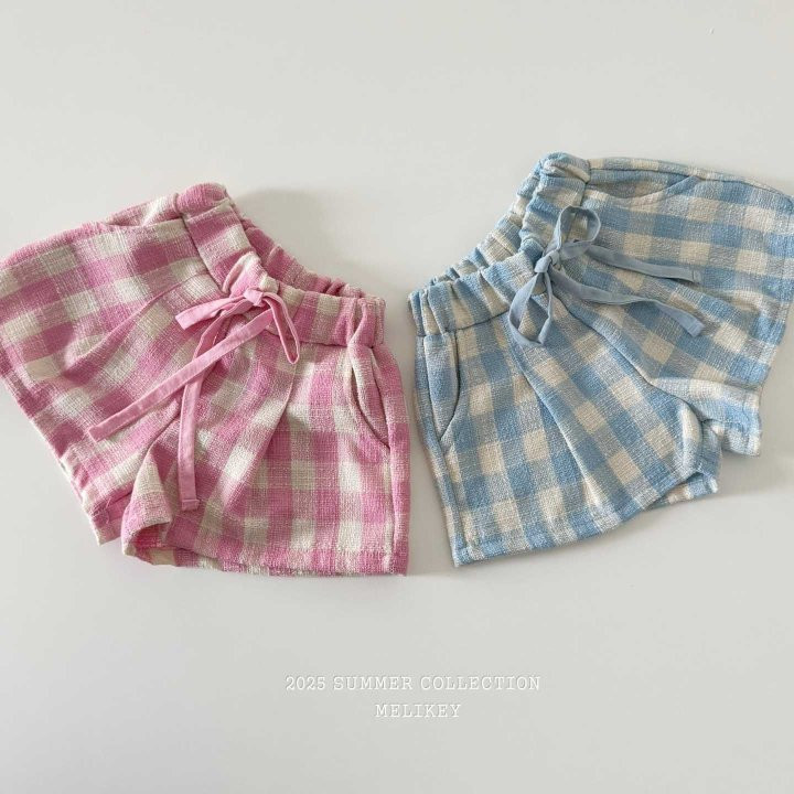 Melikey - Korean Children Fashion - #littlefashionista - Check Shorts
