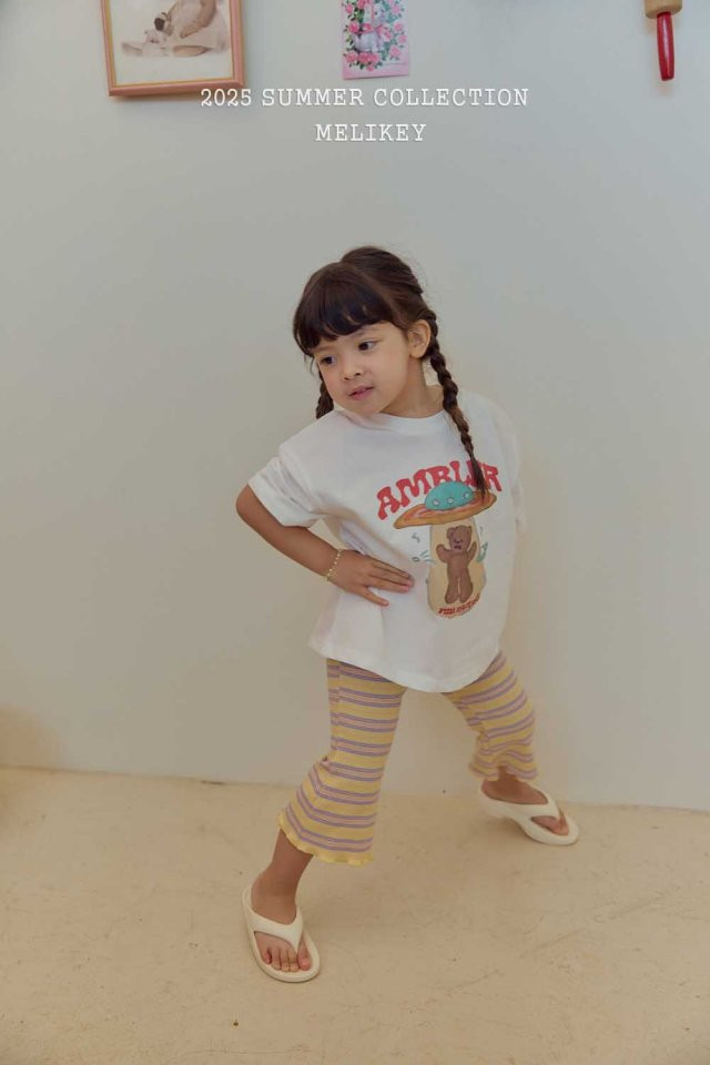 Melikey - Korean Children Fashion - #littlefashionista - Color Stripe Bootcut Pants - 8