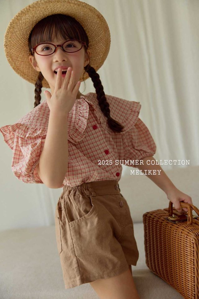 Melikey - Korean Children Fashion - #littlefashionista - Linen Short Shorts - 6