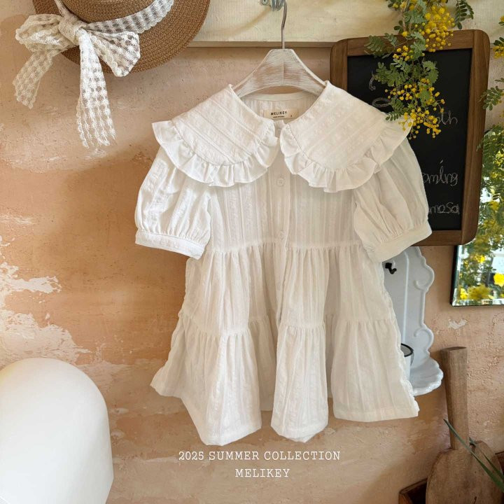 Melikey - Korean Children Fashion - #littlefashionista - Sweet Collar One-piece