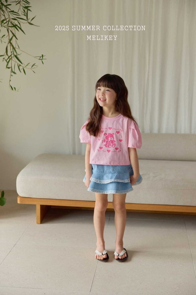 Melikey - Korean Children Fashion - #littlefashionista - Denim Lace Cancan Skirt - 9