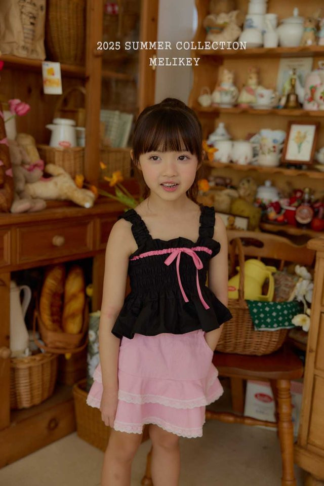 Melikey - Korean Children Fashion - #littlefashionista - Jenny Ribbon Sleeveless Blouse - 5