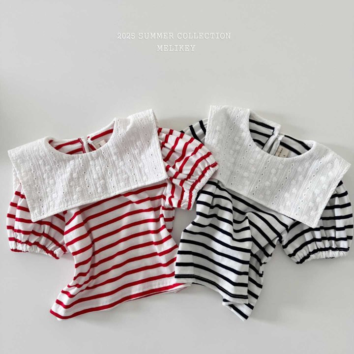 Melikey - Korean Children Fashion - #littlefashionista - Marine Puff Tee
