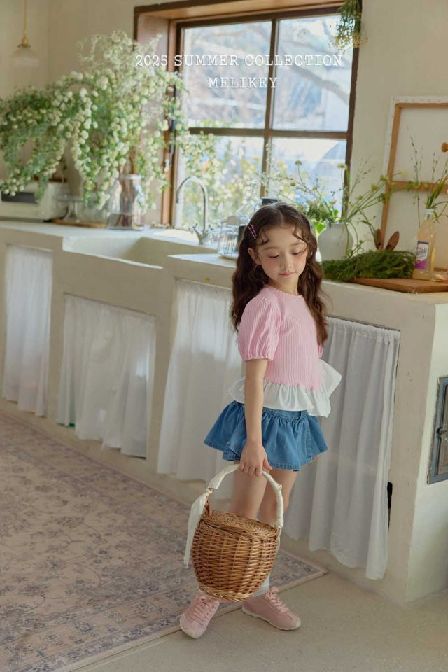 Melikey - Korean Children Fashion - #littlefashionista - Frill Puff Tee - 6