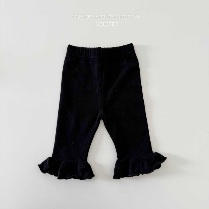 Melikey - Korean Children Fashion - #magicofchildhood - Frill Black Leggings