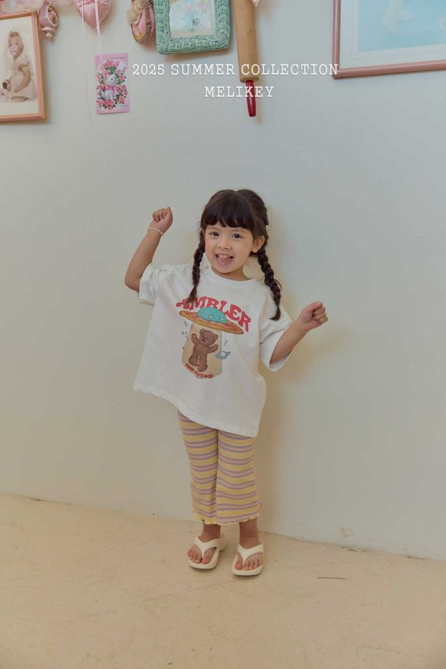 Melikey - Korean Children Fashion - #magicofchildhood - Color Stripe Bootcut Pants - 9