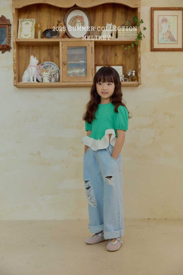 Melikey - Korean Children Fashion - #littlefashionista - Destroyed Jeans - 4