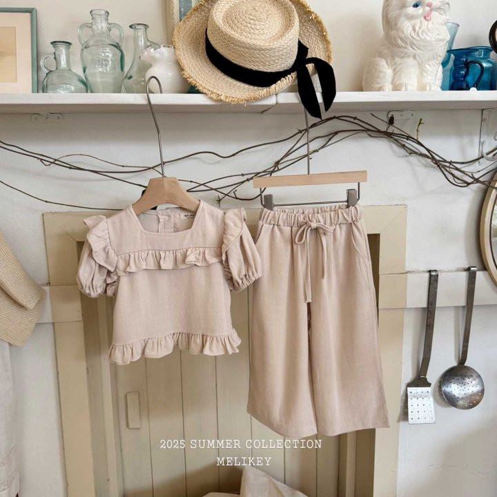 Melikey - Korean Children Fashion - #magicofchildhood - Frill Linen Set - 8