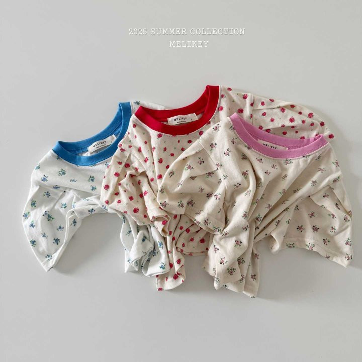 Melikey - Korean Children Fashion - #magicofchildhood - Flower Raglan Puff Tee - 12