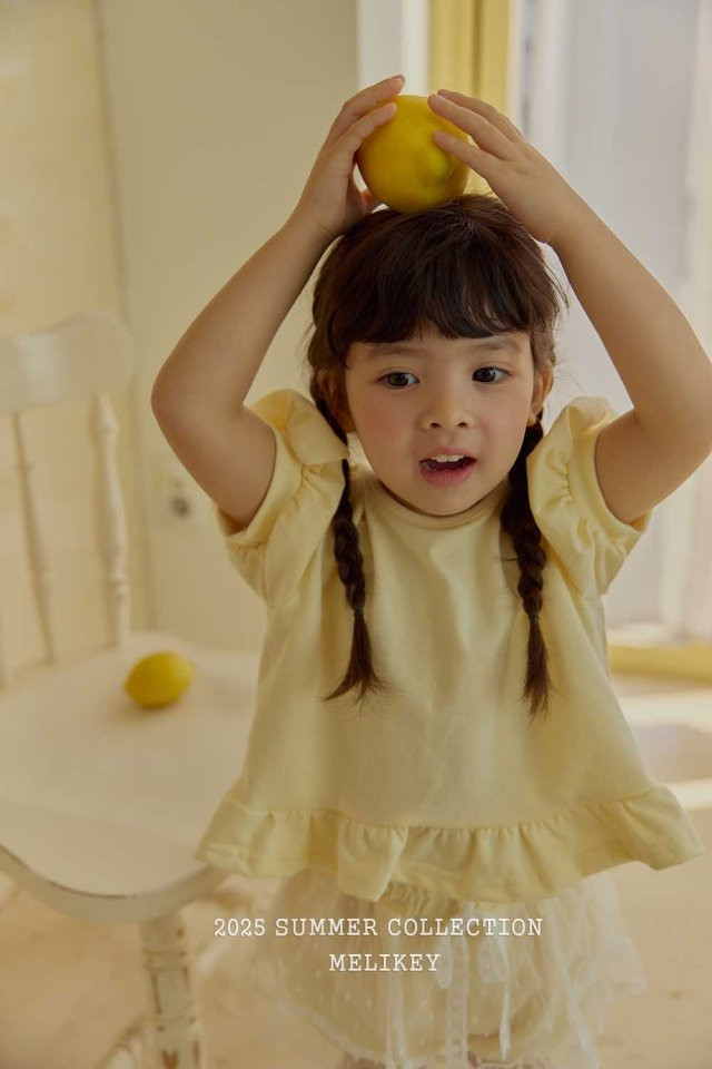 Melikey - Korean Children Fashion - #magicofchildhood - Lulu Frill Ribbon Tee - 11