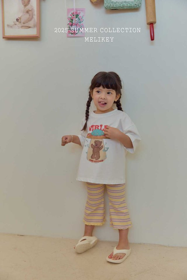Melikey - Korean Children Fashion - #minifashionista - Color Stripe Bootcut Pants - 10