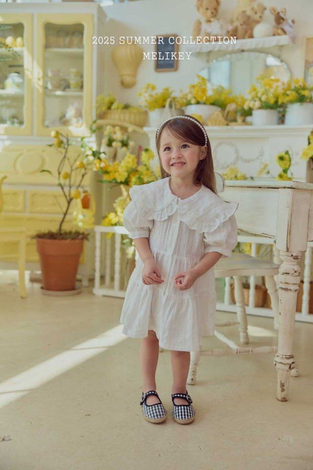 Melikey - Korean Children Fashion - #minifashionista - Sweet Collar One-piece - 3