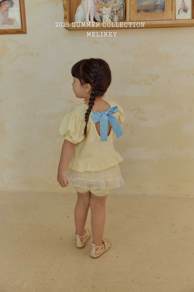 Melikey - Korean Children Fashion - #minifashionista - Lulu Frill Ribbon Tee - 12