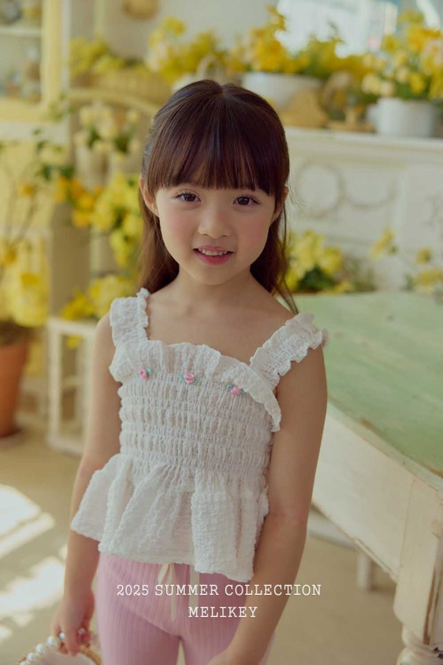 Melikey - Korean Children Fashion - #minifashionista - Rose Sleeveless Blouse - 8