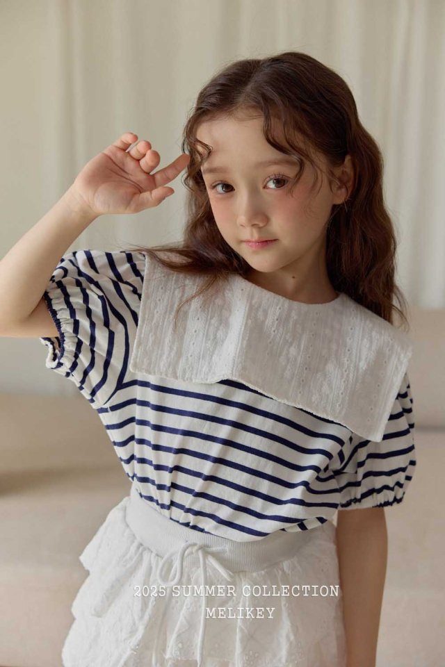 Melikey - Korean Children Fashion - #minifashionista - Marine Puff Tee - 3