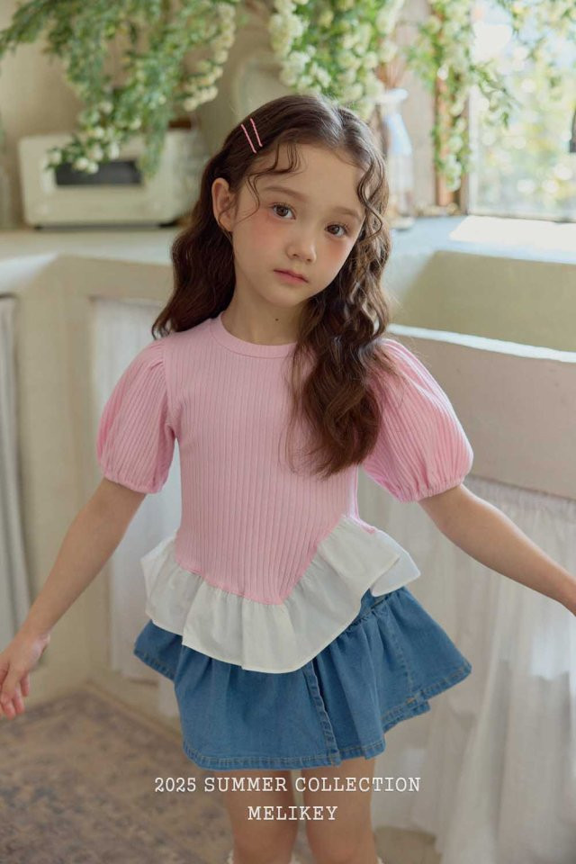Melikey - Korean Children Fashion - #minifashionista - Frill Puff Tee - 8