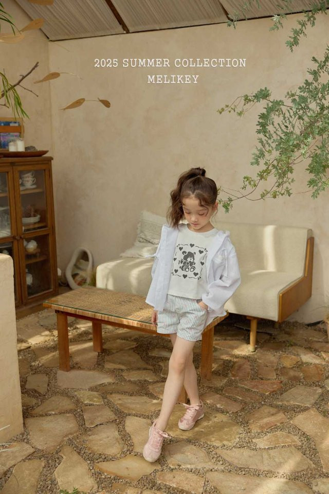 Melikey - Korean Children Fashion - #minifashionista - Stripe Ribbon Shorts - 5