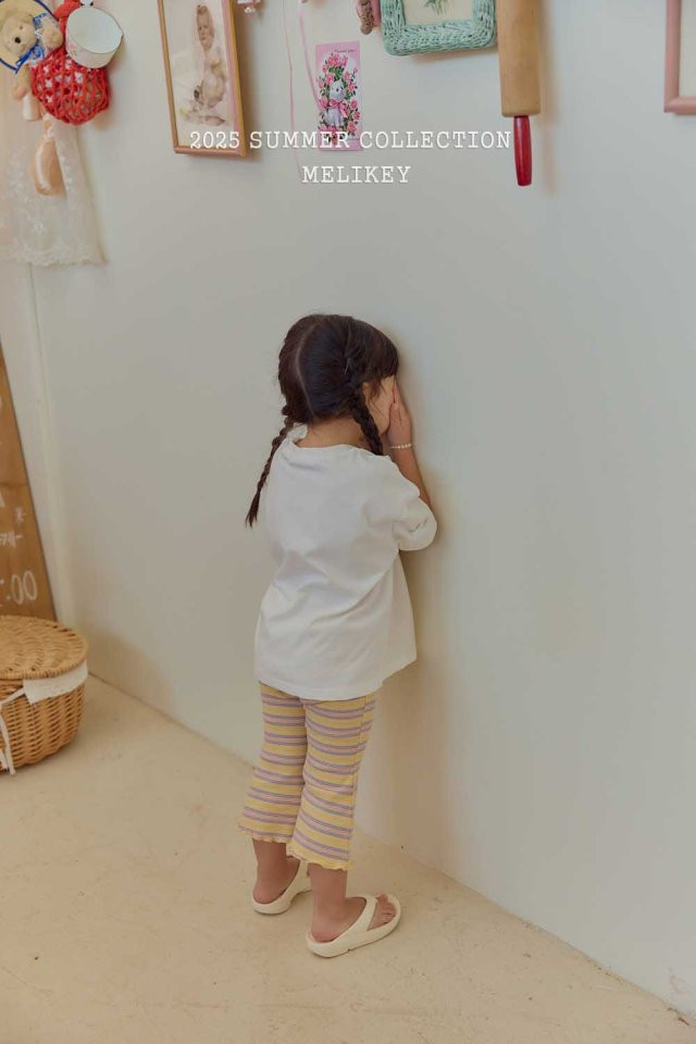 Melikey - Korean Children Fashion - #prettylittlegirls - Color Stripe Bootcut Pants - 11