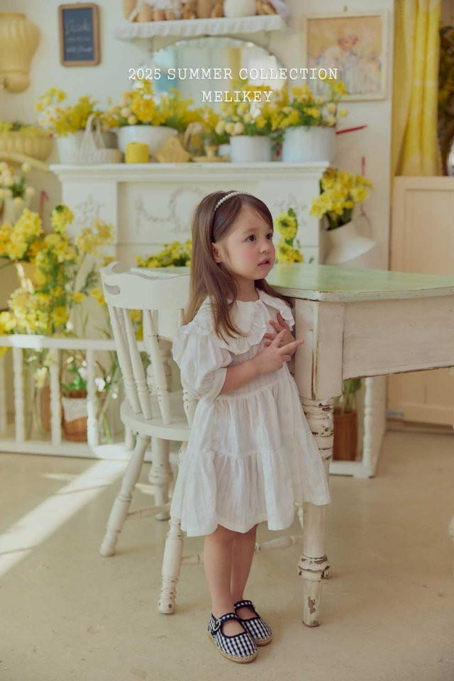 Melikey - Korean Children Fashion - #minifashionista - Sweet Collar One-piece - 4