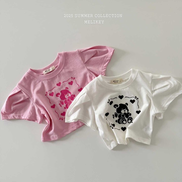 Melikey - Korean Children Fashion - #prettylittlegirls - Bear Puff Tee