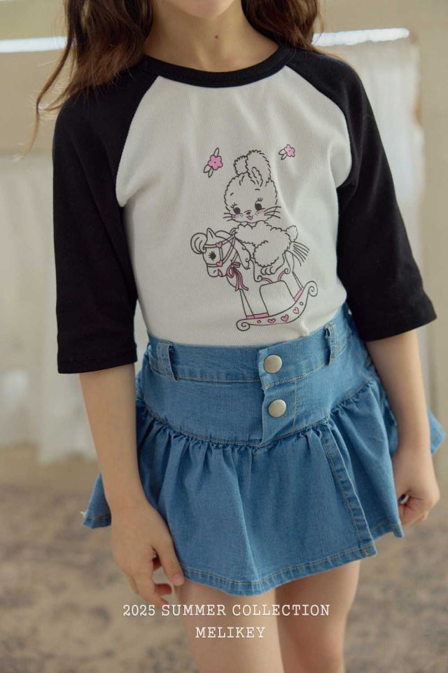 Melikey - Korean Children Fashion - #prettylittlegirls - Rabbit Raglan Tee - 10