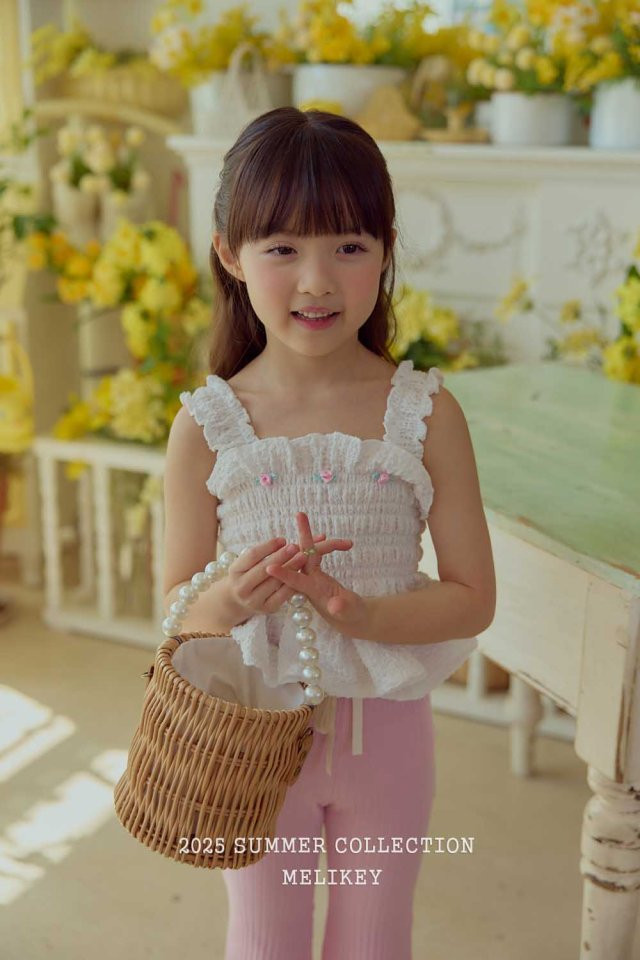 Melikey - Korean Children Fashion - #prettylittlegirls - Rose Sleeveless Blouse - 9