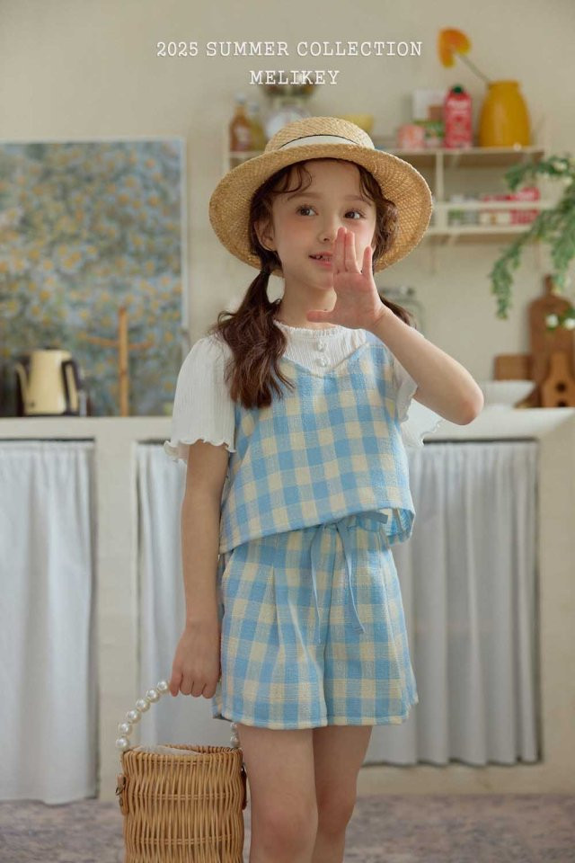 Melikey - Korean Children Fashion - #stylishchildhood - Check Shorts - 7