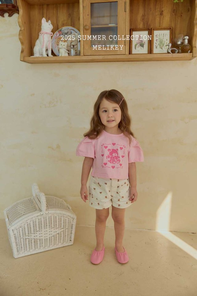 Melikey - Korean Children Fashion - #toddlerclothing - Bear Puff Tee - 4