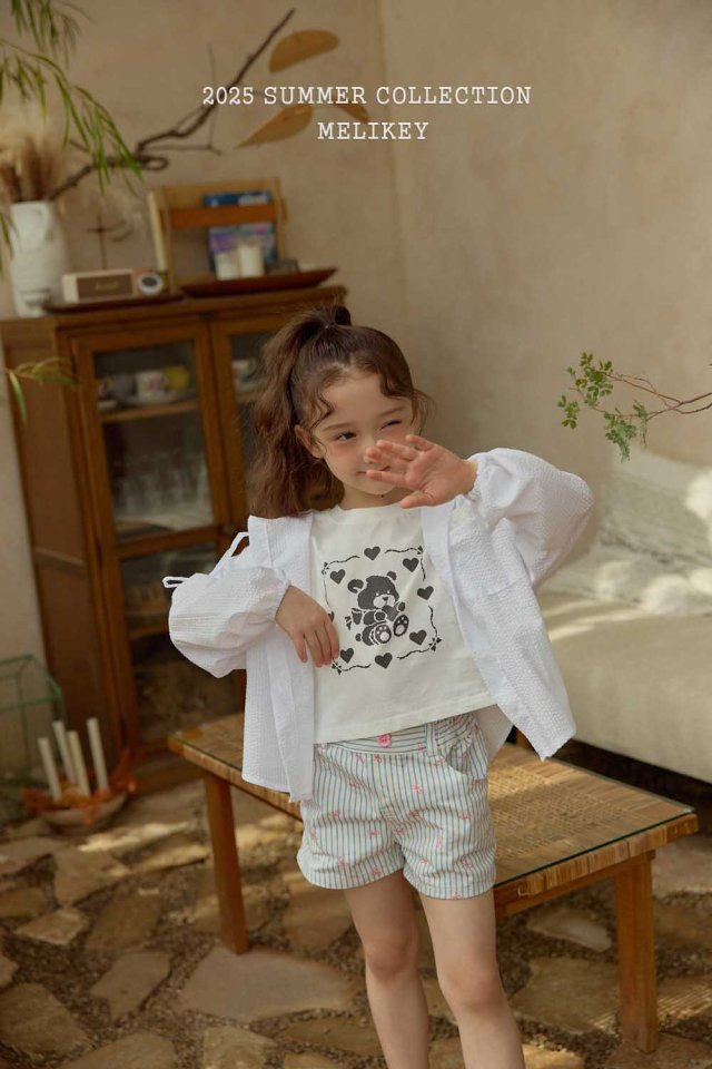 Melikey - Korean Children Fashion - #stylishchildhood - Stripe Ribbon Shorts - 9