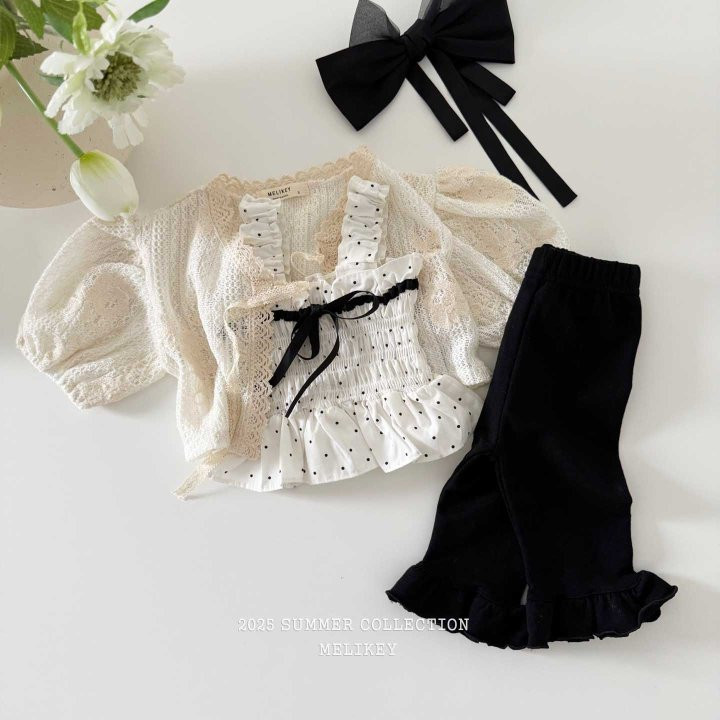 Melikey - Korean Children Fashion - #prettylittlegirls - Frill Black Leggings - 4
