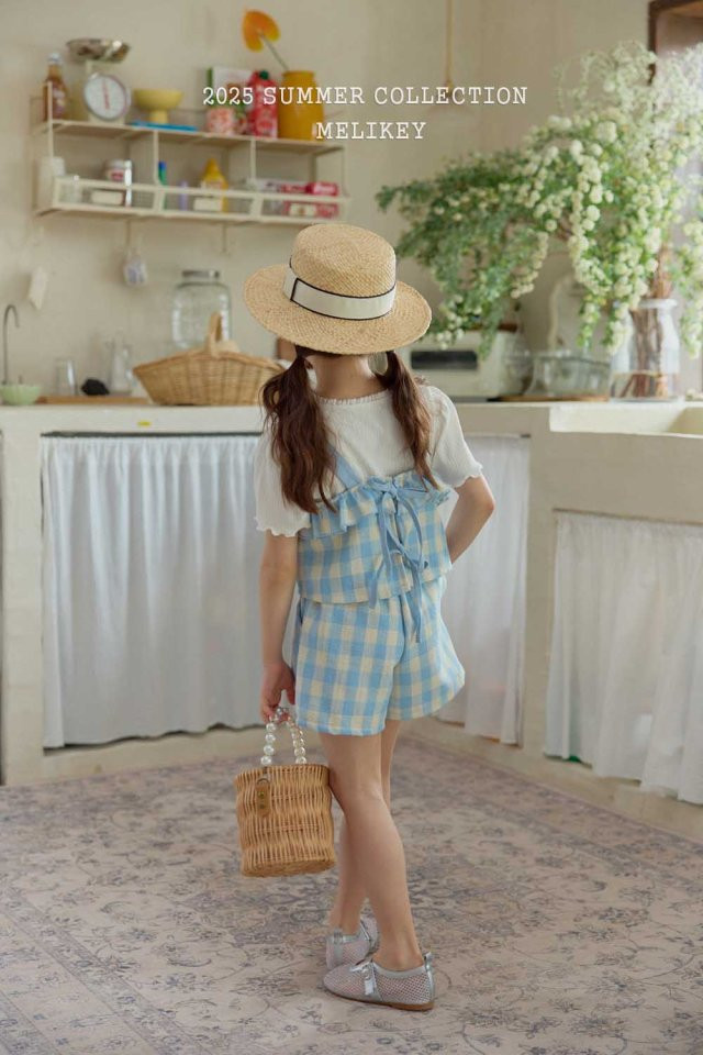 Melikey - Korean Children Fashion - #toddlerclothing - Check Shorts - 6