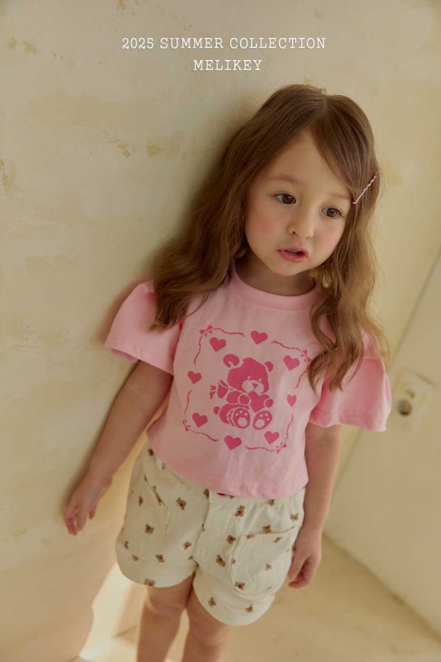 Melikey - Korean Children Fashion - #toddlerclothing - Bear Puff Tee - 3