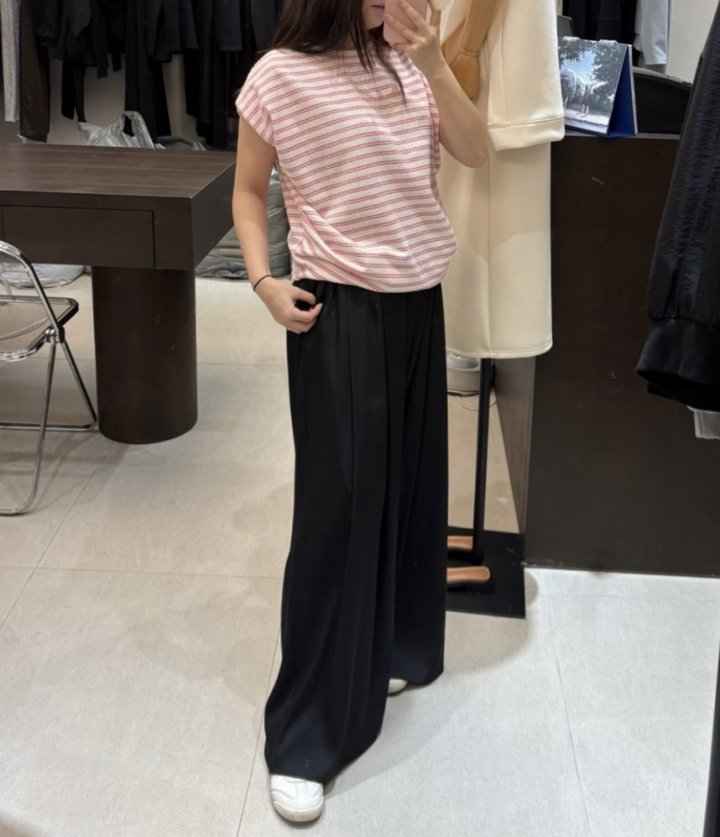 Merry J - Korean Women Fashion - #momslook - Stripe Er Tee - 10