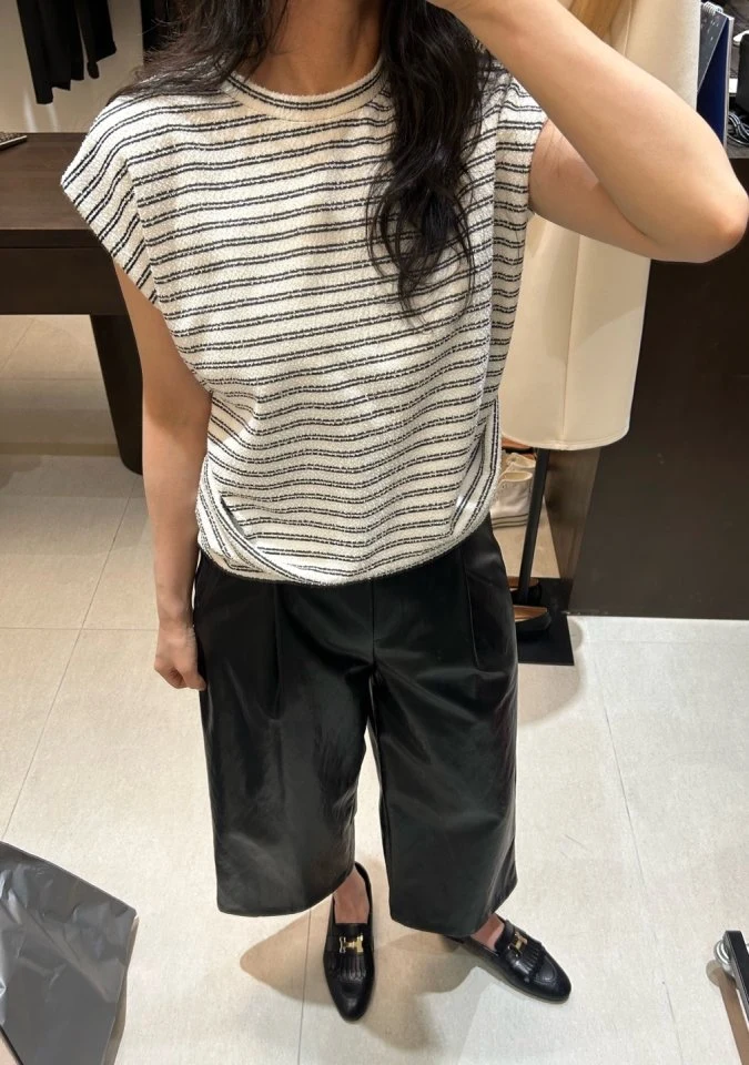 Merry J - Korean Women Fashion - #momslook - Stripe Er Tee - 11