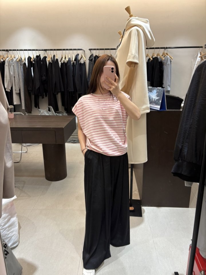 Merry J - Korean Women Fashion - #momslook - Stripe Er Tee - 6