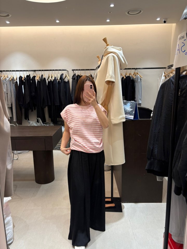 Merry J - Korean Women Fashion - #momslook - Stripe Er Tee - 8