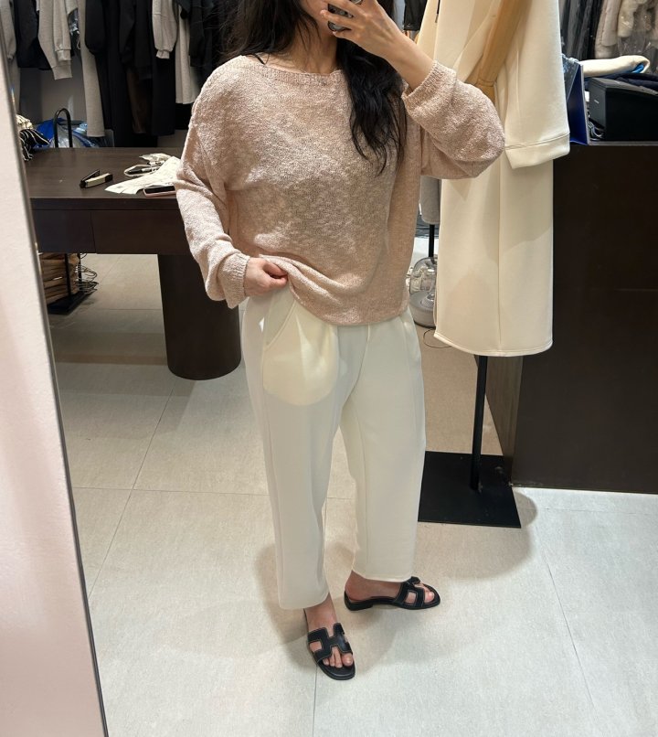 Merry J - Korean Women Fashion - #momslook - Alpha Boat Neck Knit - 11