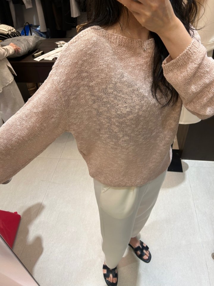 Merry J - Korean Women Fashion - #momslook - Alpha Boat Neck Knit - 7