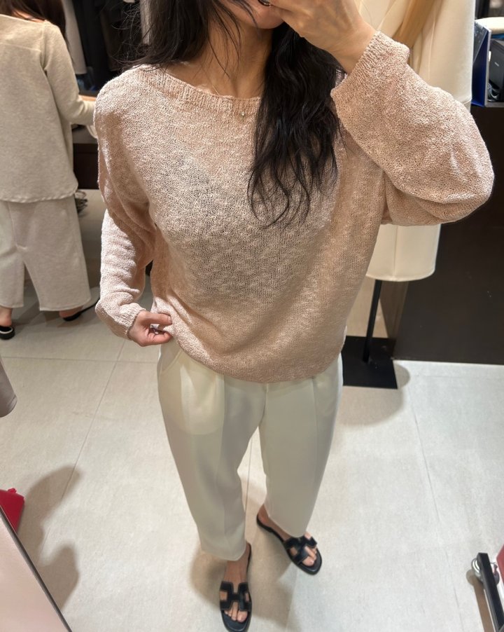 Merry J - Korean Women Fashion - #momslook - Alpha Boat Neck Knit - 9
