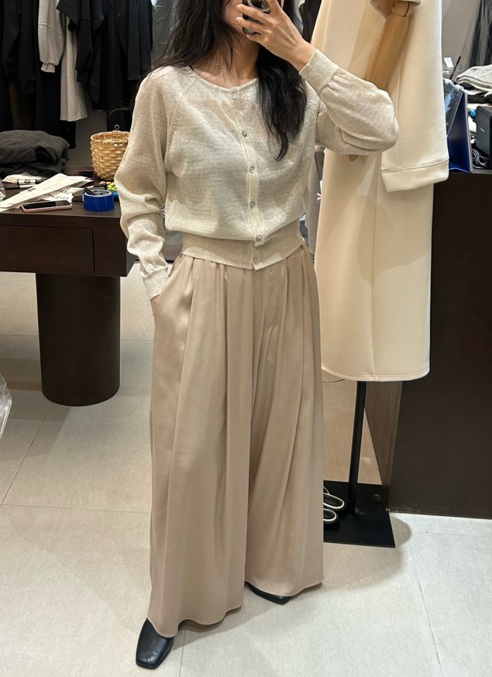 Merry J - Korean Women Fashion - #momslook - Milky Linen Cardigan - 3